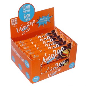 Uniq2go Chocolight Portakal Parçacıklı Protein Bar 50 g x 16 Adet