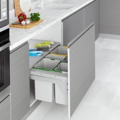 STARAX KAPAĞA MONTE ÇÖP KOVASI 60CM GRİ