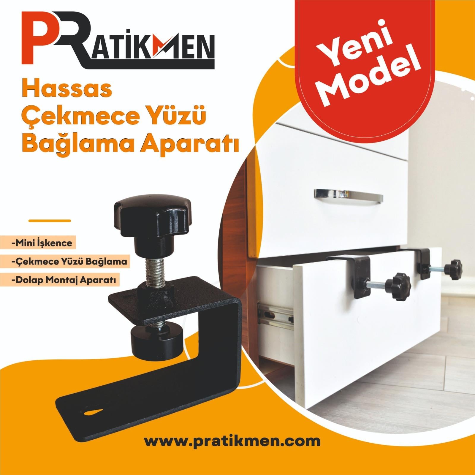 HASSAS ÇEKMECE YÜZÜ BAĞLAMA APARATI