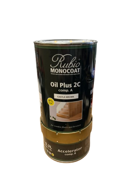 RUBIO MONOCOAT OIL PLUS 2C COMP. CASTLE BROWN 1,3 LT