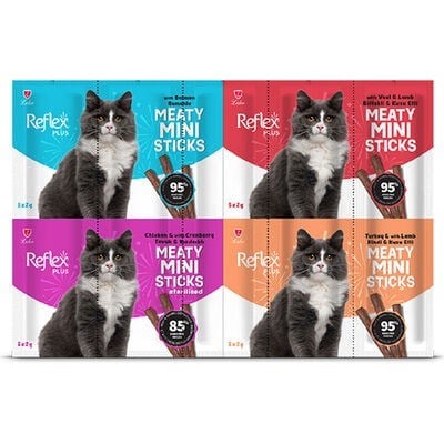 Reflex Plus 4 Çeşit Karışık Çubuk Kedi Ödülleri 2 Gr 20li