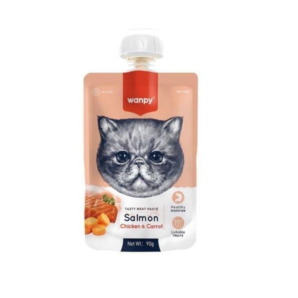 Wanpy Somonlu Tavuklu ve Havuçlu Sıvı Kedi Ödülü 90 Gr