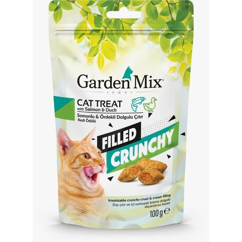 Garden Mix Somonlu Ve Ördekli İçi Dolgulu Kedi Ödülü 100 Gr