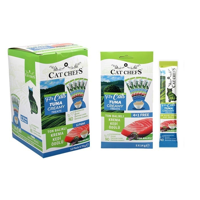 Cat Chefs Ton Balıklı Krema Kedi Ödülü 5x14 Gr