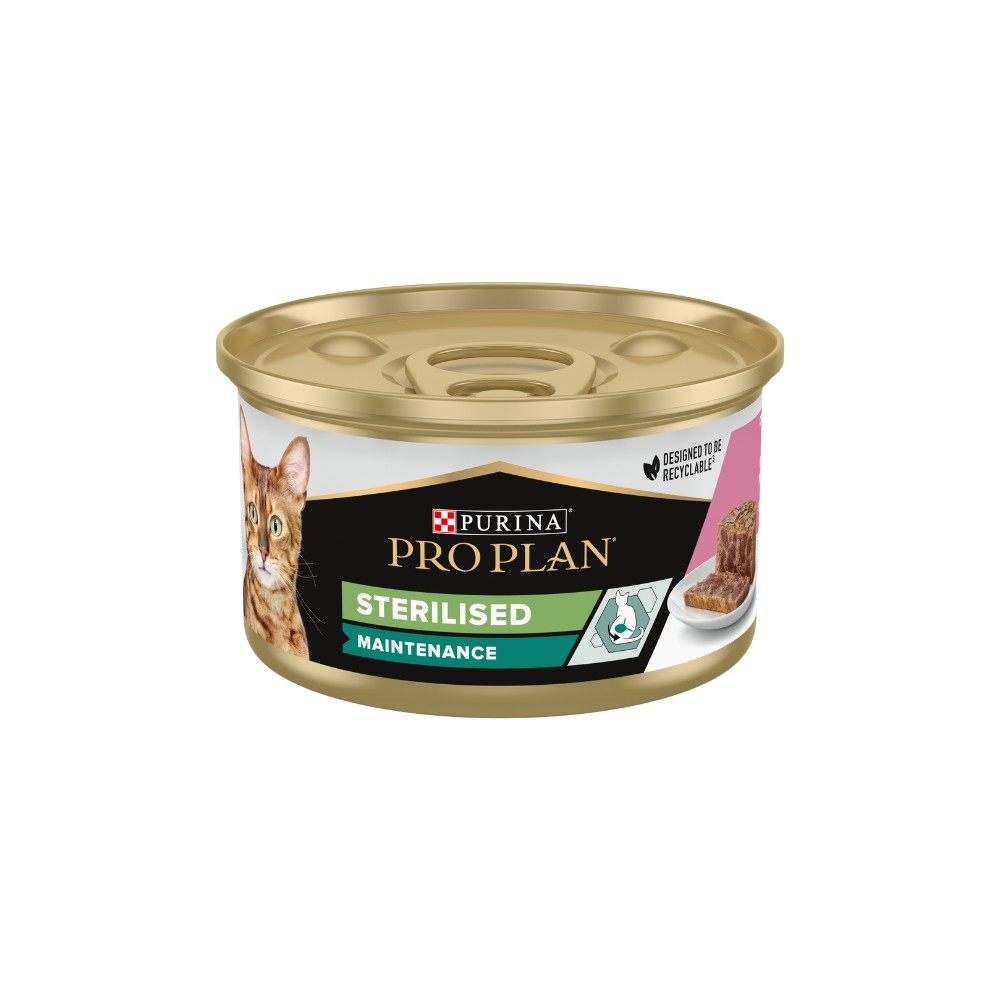 Pro Plan Kısırlaştırılmış Kedi Konservesi Ton Balıklı Somonlu 85 Gr