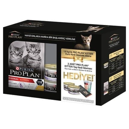 Pro Plan Yavru Kedi Maması Tavuklu 1,5 Kg + 2 Konserve Hediyeli