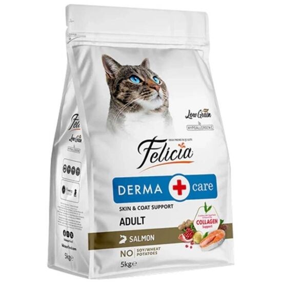 Felicia Az Tahıllı Kolajenli Somonlu Yetişkin Kedi Maması 5 Kg