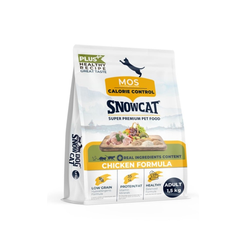 Snow Cat Plus Düşük Tahıllı Yetişkin Tavuklu Kedi Maması 1,5 Kg