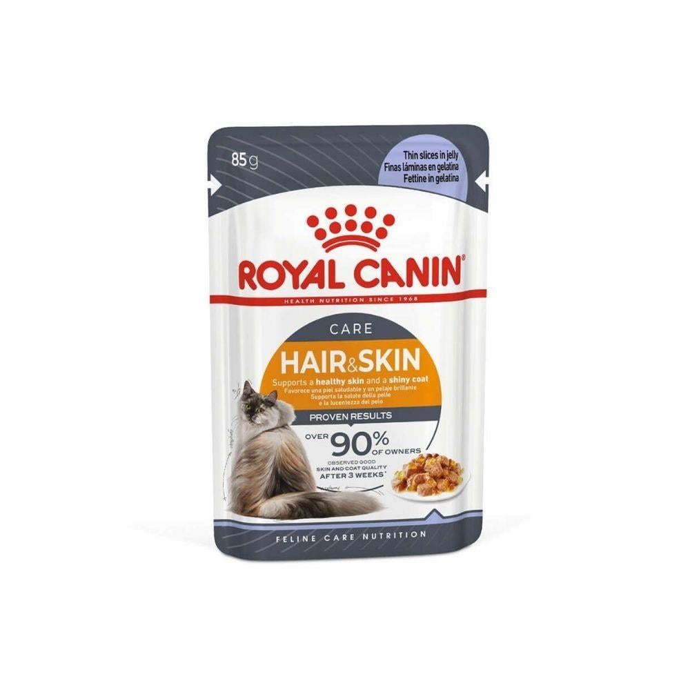 Royal Canin Pouch Jelly Hair Skin Hassas Tüylü Yaş Kedi Maması 85 Gr