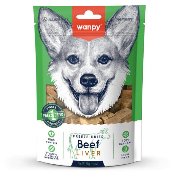 Wanpy Kurutulmuş Dana Ciğeri Köpek Ödülü 40 gr