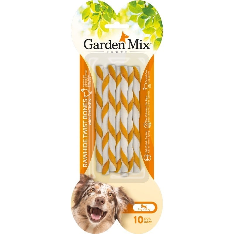 Garden Mix Tavuklu Burgu Çubuk Kemik 10lu