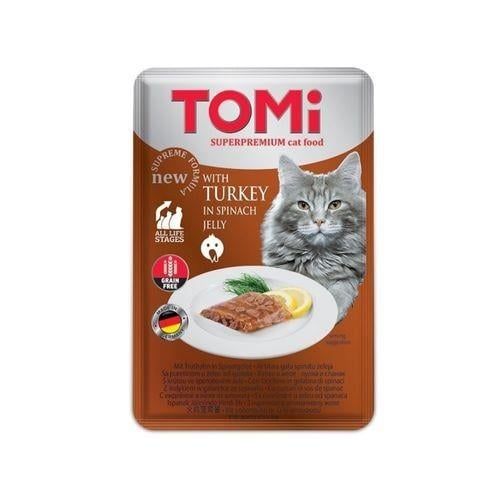 Tomi Kedi Hindi & Ispanak Tahılsız Pouch Mama 100gr