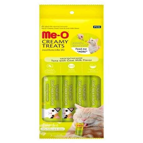 Meo Ton Balıklı Keçi Sütlü Krema Kedi Ödülü 4x15 gr