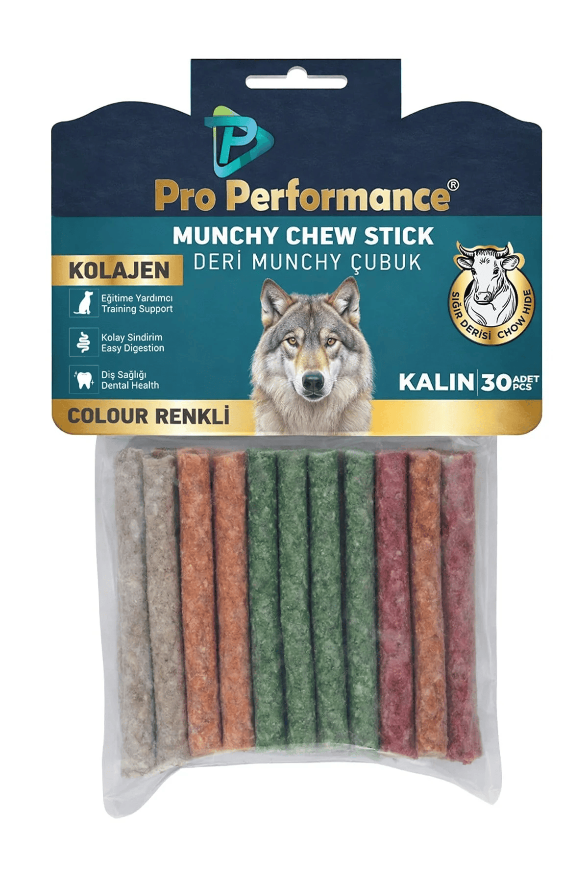 Pro Performance Munchy Kalın Köpek Ödülü Renkli 30lu