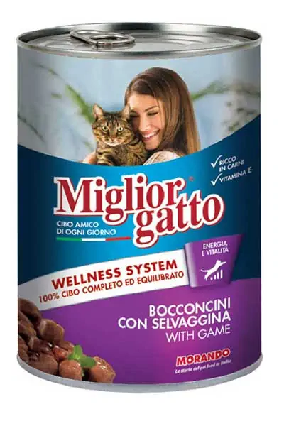 Miglior Gatto Yaş Kedi Maması Av Hayvanlı 405 gr