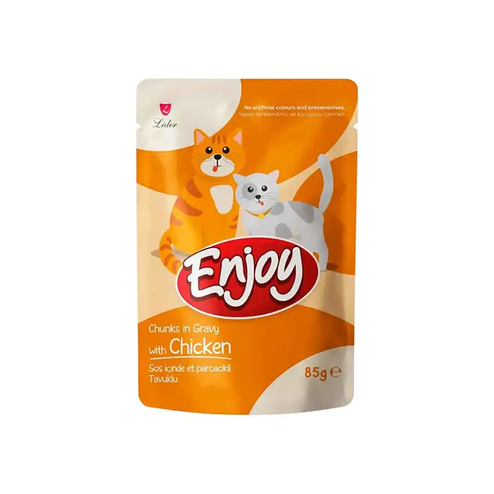 Enjoy Gravy Yaş Kedi Maması Tavuklu 85 Gr