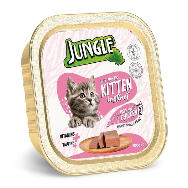 Jungle Tavuk Etli Ezme Yavru Kedi Yaş Maması 100g