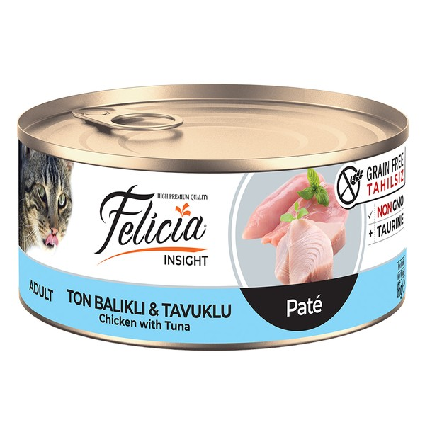 Felicia Tahılsız Ton Balık-Tavuklı Kıyılmış Kedi Konserve 85 Gr