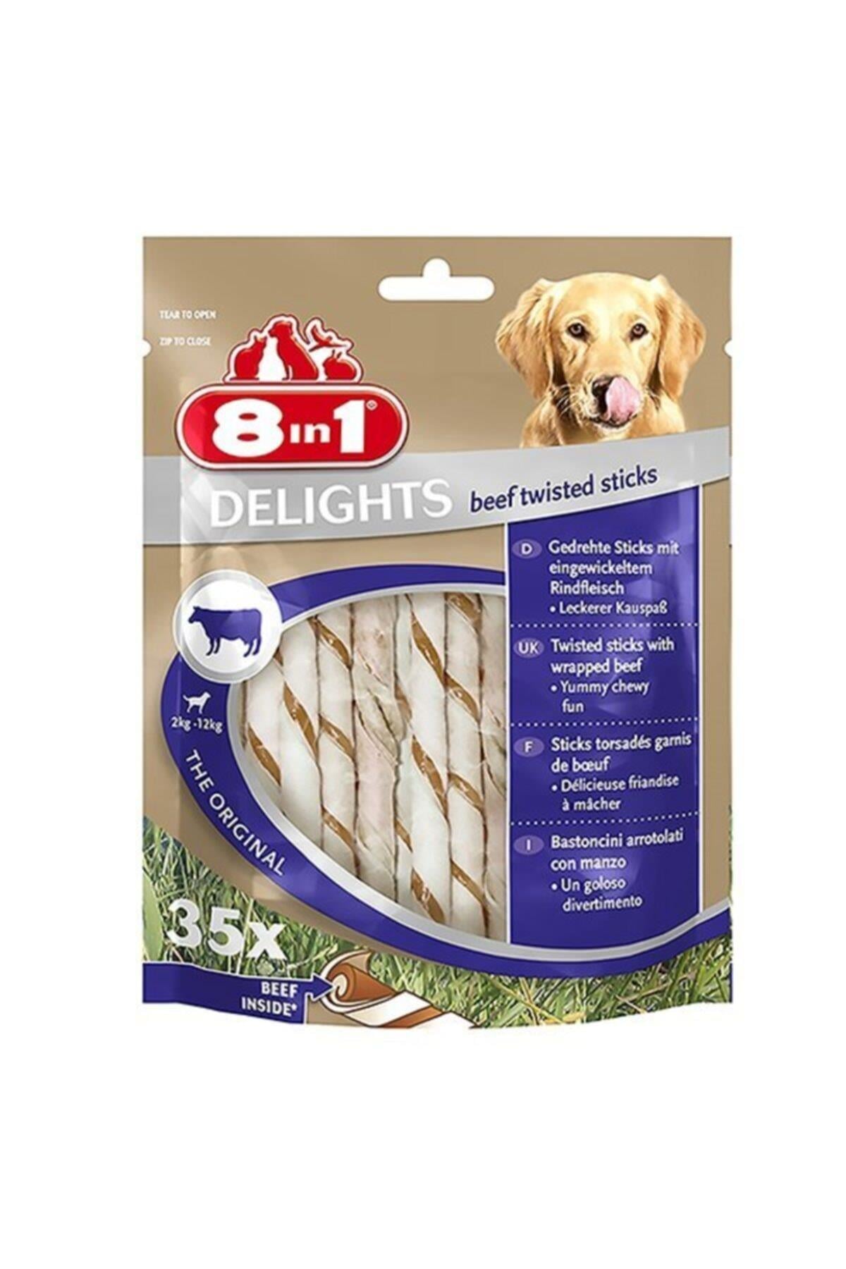 8in1 Delights Biftekli Köpek Ödül Çubuğu 190 Gr