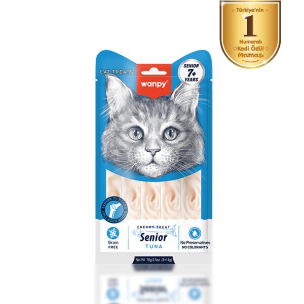 Wanpy Ton Balıklı 7+ Yaş Kedi Krema Ödülü 5x14 g