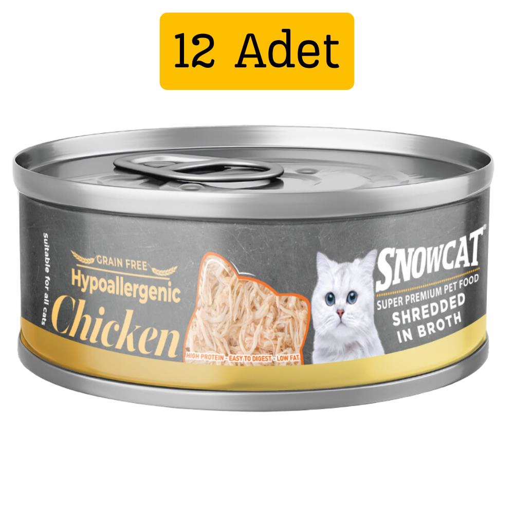 Snow Cat Süper Premium Tahılsız Kedi Konservesi 70 Gr 12li Paket