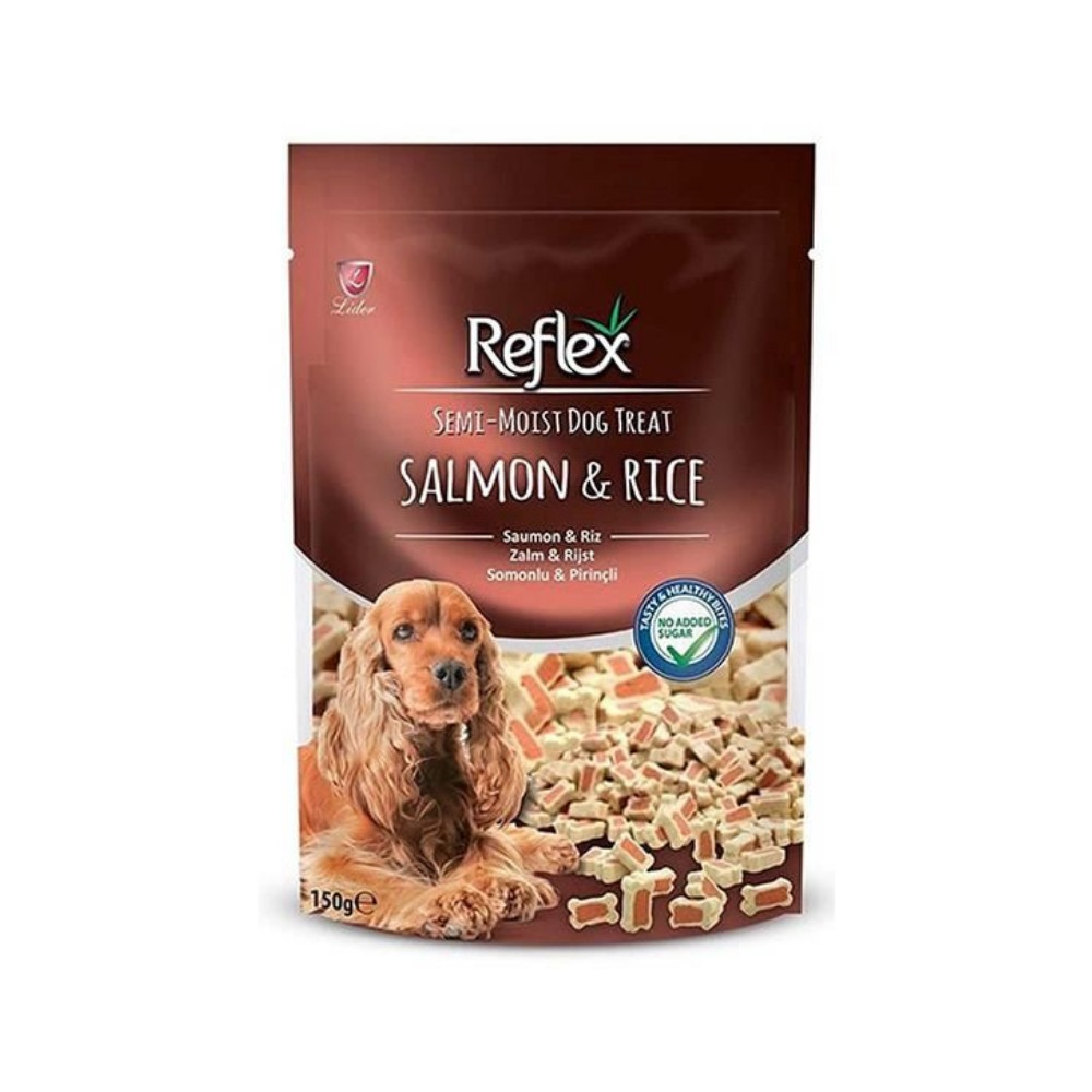 Reflex Somonlu ve Pirinçli Yarı Yumuşak Köpek Ödül Maması 150gr