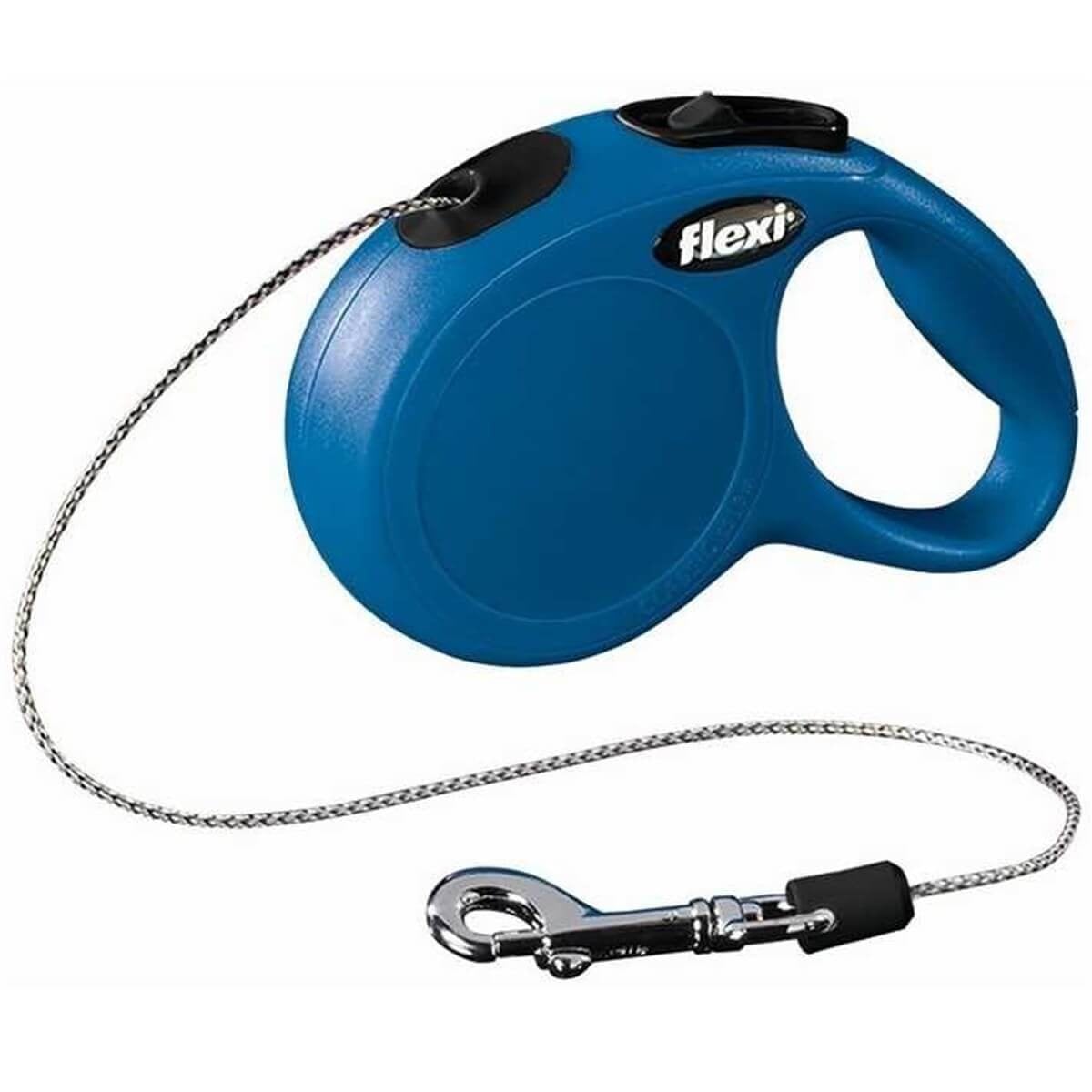 Flexi New Classic Otomatik İp Köpek Gezdirme Kayışı 5m-S-Mavi