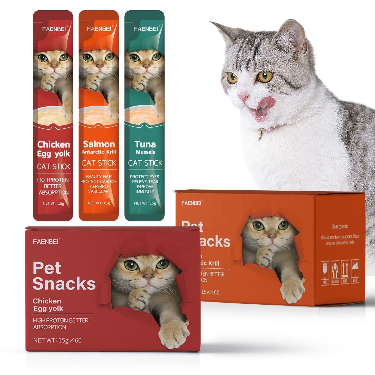Faenbei Premium Kedi Ödül Maması Karışık Kutu 60 lı