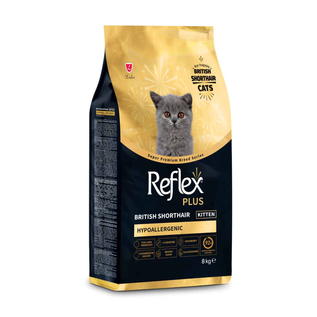 Reflex Plus Hipoalerjenik British Shorthair Yavru Kedi Maması 8 Kg