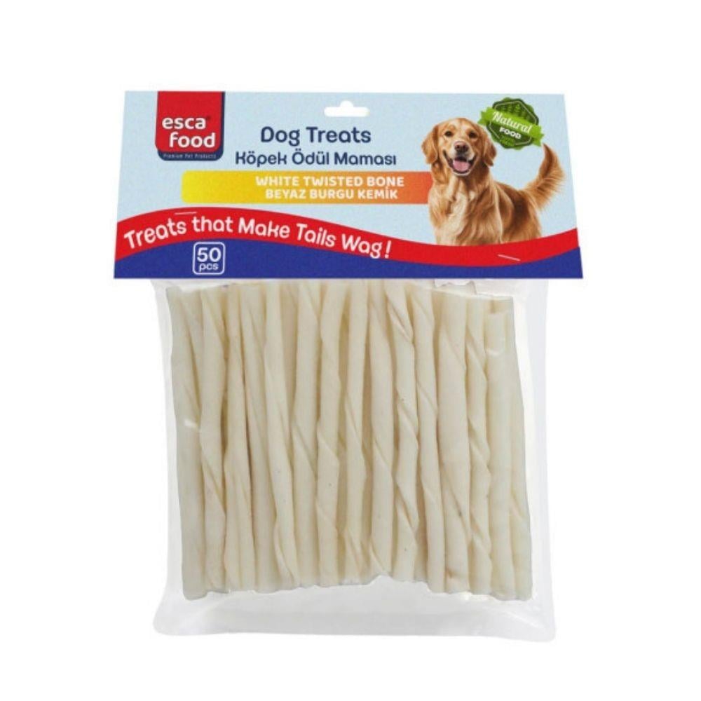 Esca Food Beyaz Burgu Çubuk Köpek Ödülü 50 Adet