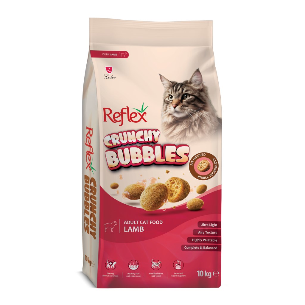 Reflex Crunchy Bubbles Kuzu Etli Yetişkin Kedi Maması 10 Kg
