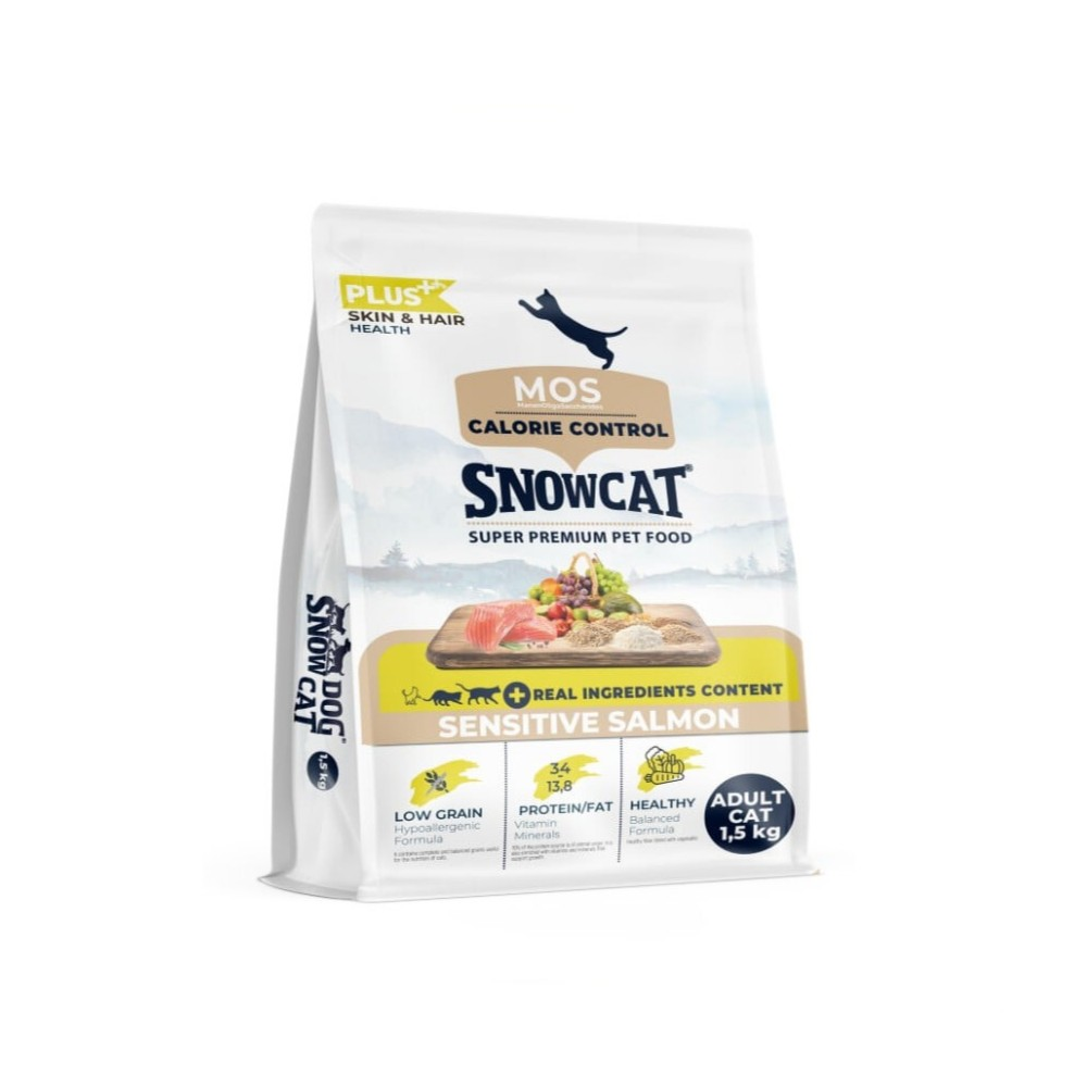 Snow Cat Plus Düşük Tahıllı Yetişkin Kedi Maması Somonlu 1,5 Kg