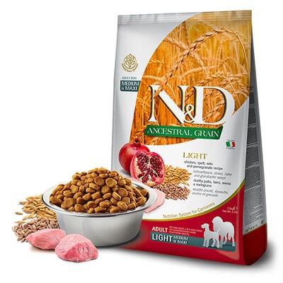 ND Tavuklu Narlı Düşük Tahıllı Orta ve Büyük Irk Light Köpek Maması 12 Kg