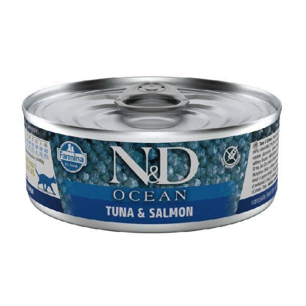 N&D Ocean Ton Balıklı Somonlu Tahılsız Yetişkin Kedi Konservesi 70gr