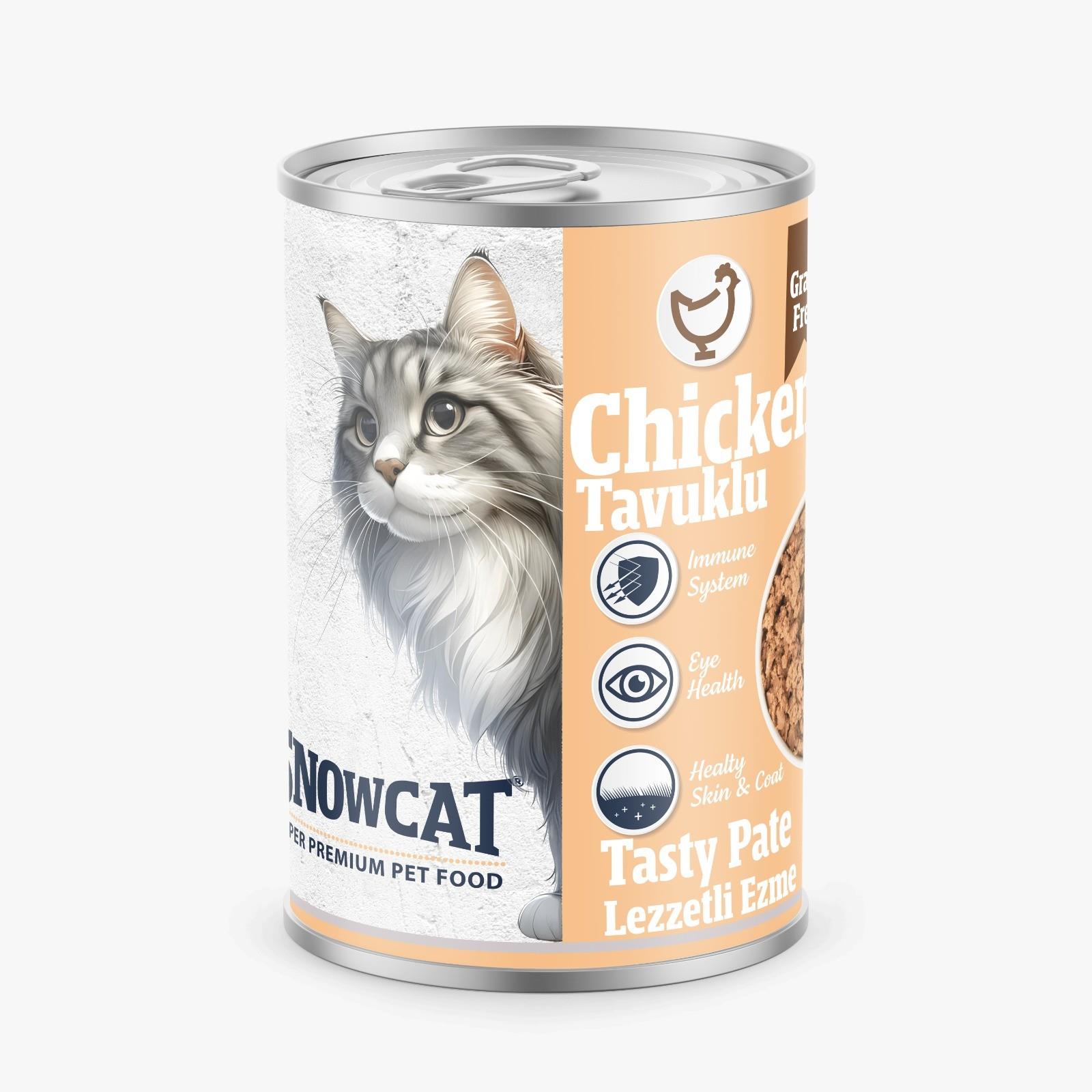 Snow Cat Premium Kıyılmış Tavuk Etli Kedi Konservesi 400 Gr