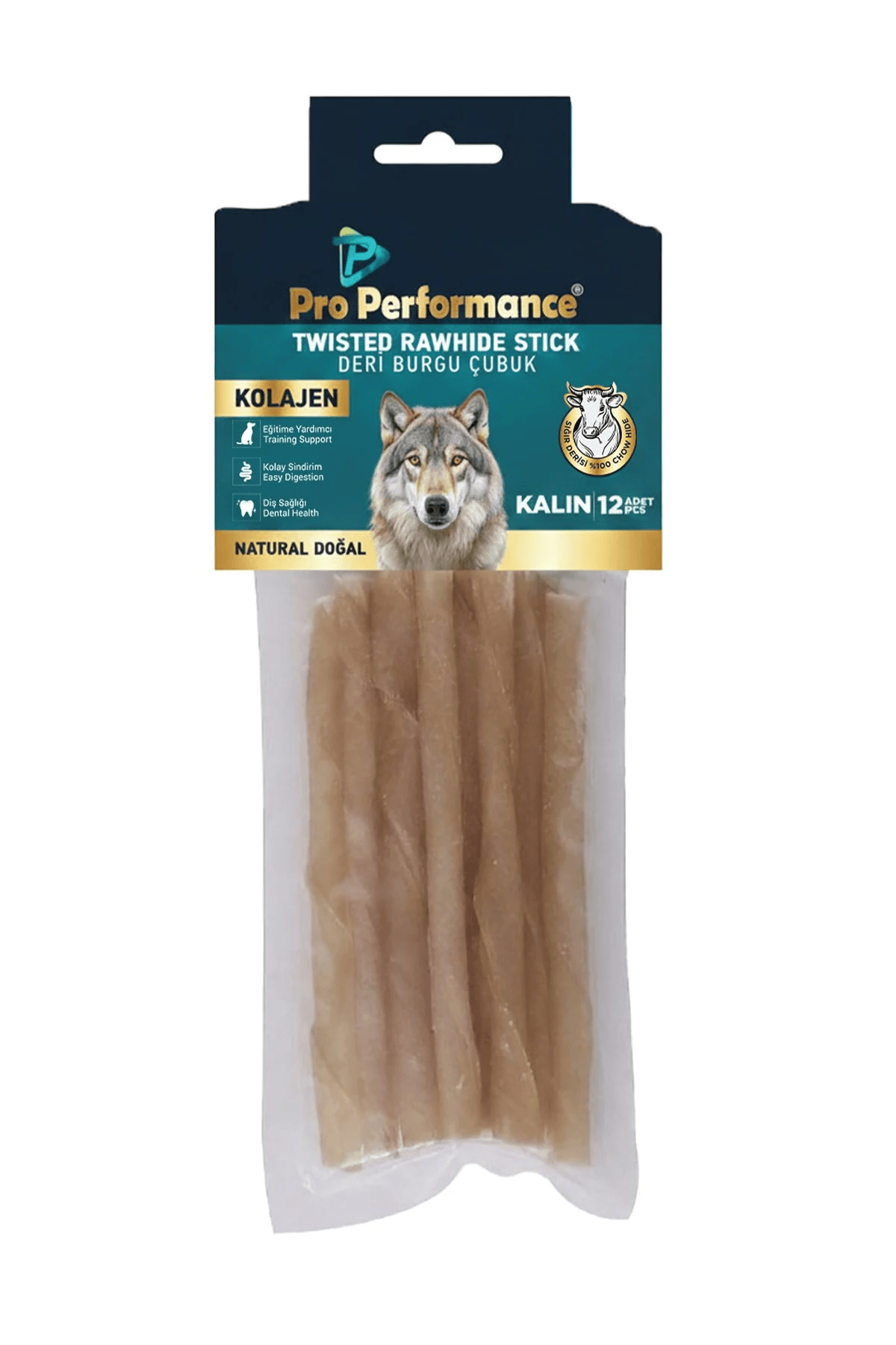 Pro Performance Deri Burgu Çubuk Orta Naturel 12li