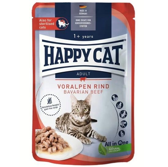 Happy Cat Kedi Yaş Maması Sığır Etli 85 Gr
