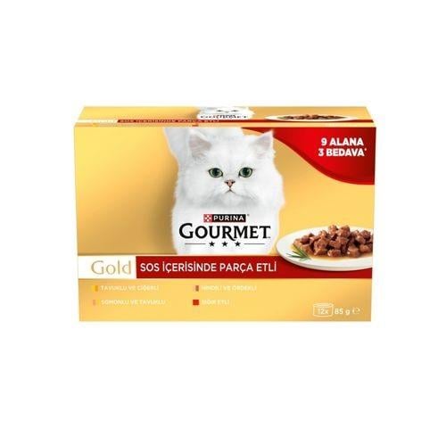 Gourmet Gold Parça Etli Karışık Çeşitli Yetişkin Kedi Konservesi 85 Gr (12 Al 9 Öde)