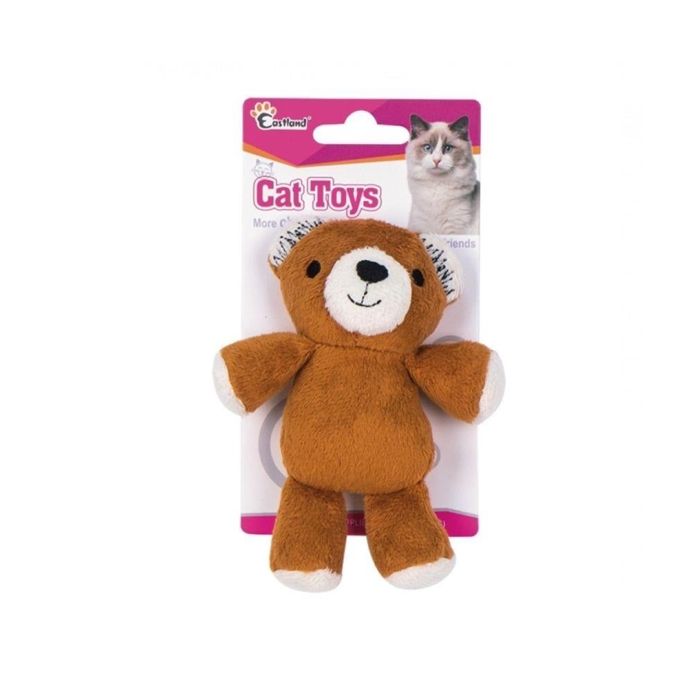 Eastland Ayıcık Figürlü Kedi Otlu Peluş Oyuncak 12 Cm