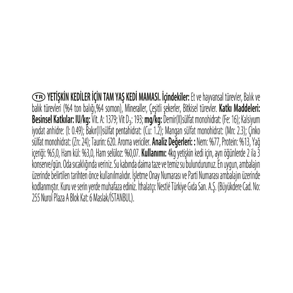 Pro Plan Kısırlaştırılmış Kedi Konservesi Ton Balıklı Somonlu 85 Gr