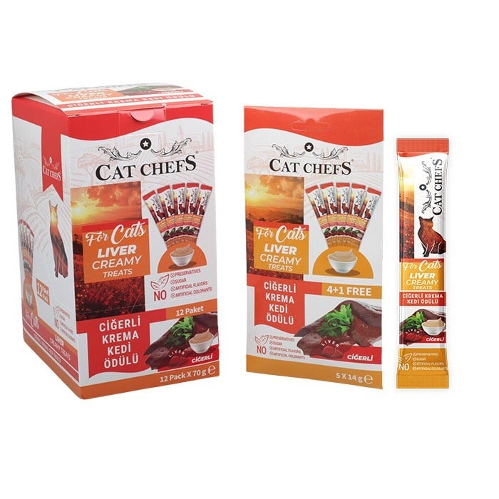 Cat Chefs Ciğerli Krema Kedi Ödülü 5x14 Gr