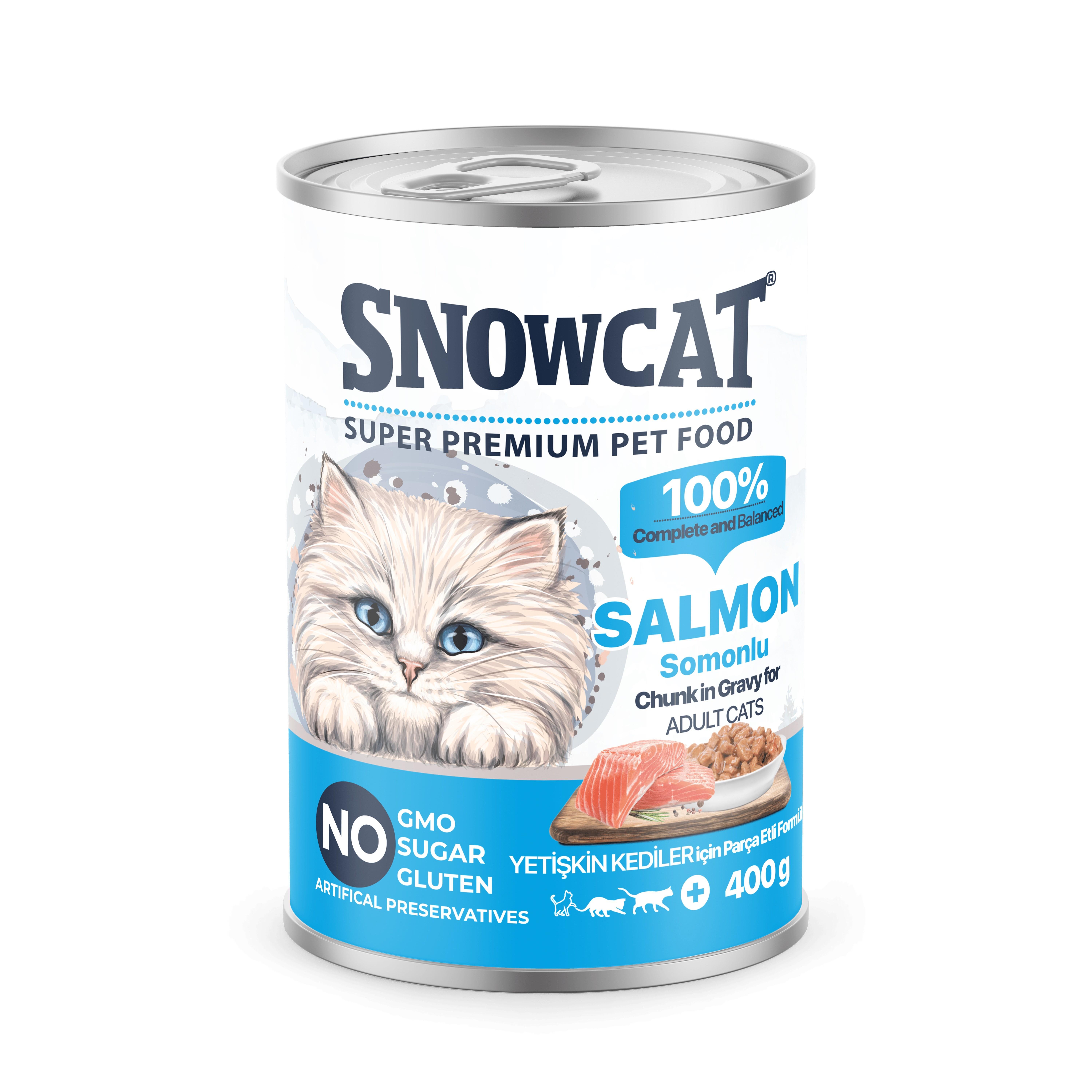 Snow Cat Premium Parça Etli Balıklı Kedi Konservesi 400 Gr