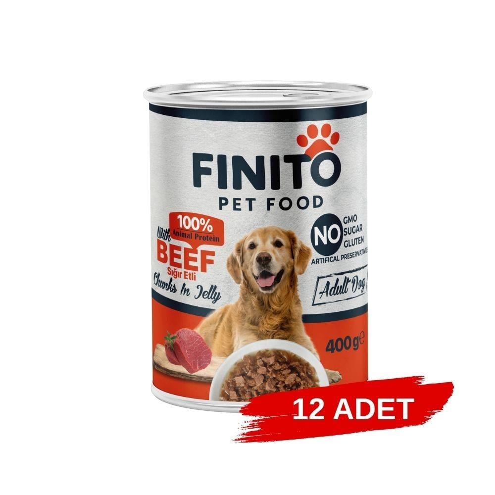 Finito Parça Etli Sığırlı Köpek Konservesi 400 G x 12 Adet