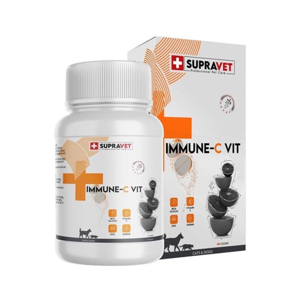 Supravet İmmune C-Vit Kedi & Köpek Bağışıklık Destekleyici C Vitamini 75 Tablet