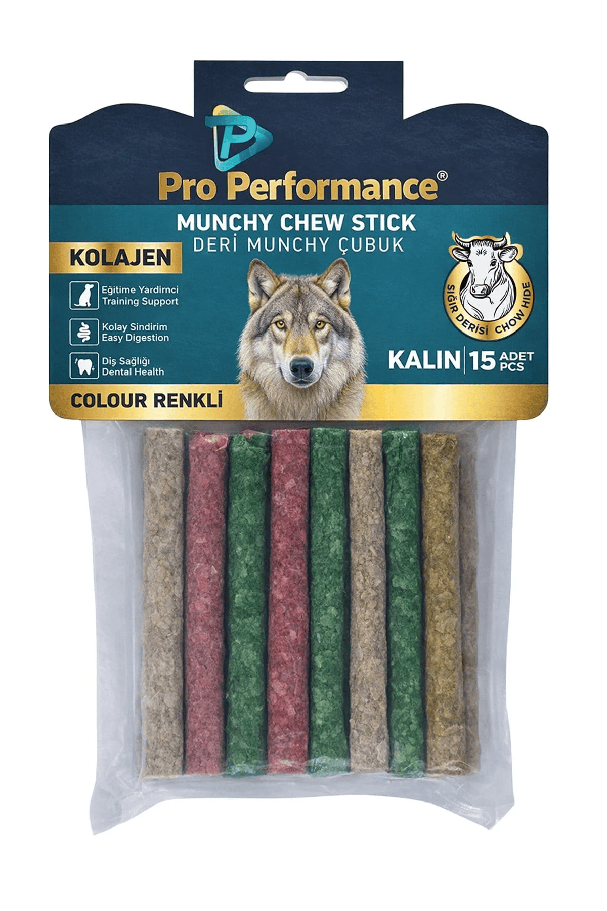 Pro Performance Munchy Kalın Köpek Ödülü Renkli 15li