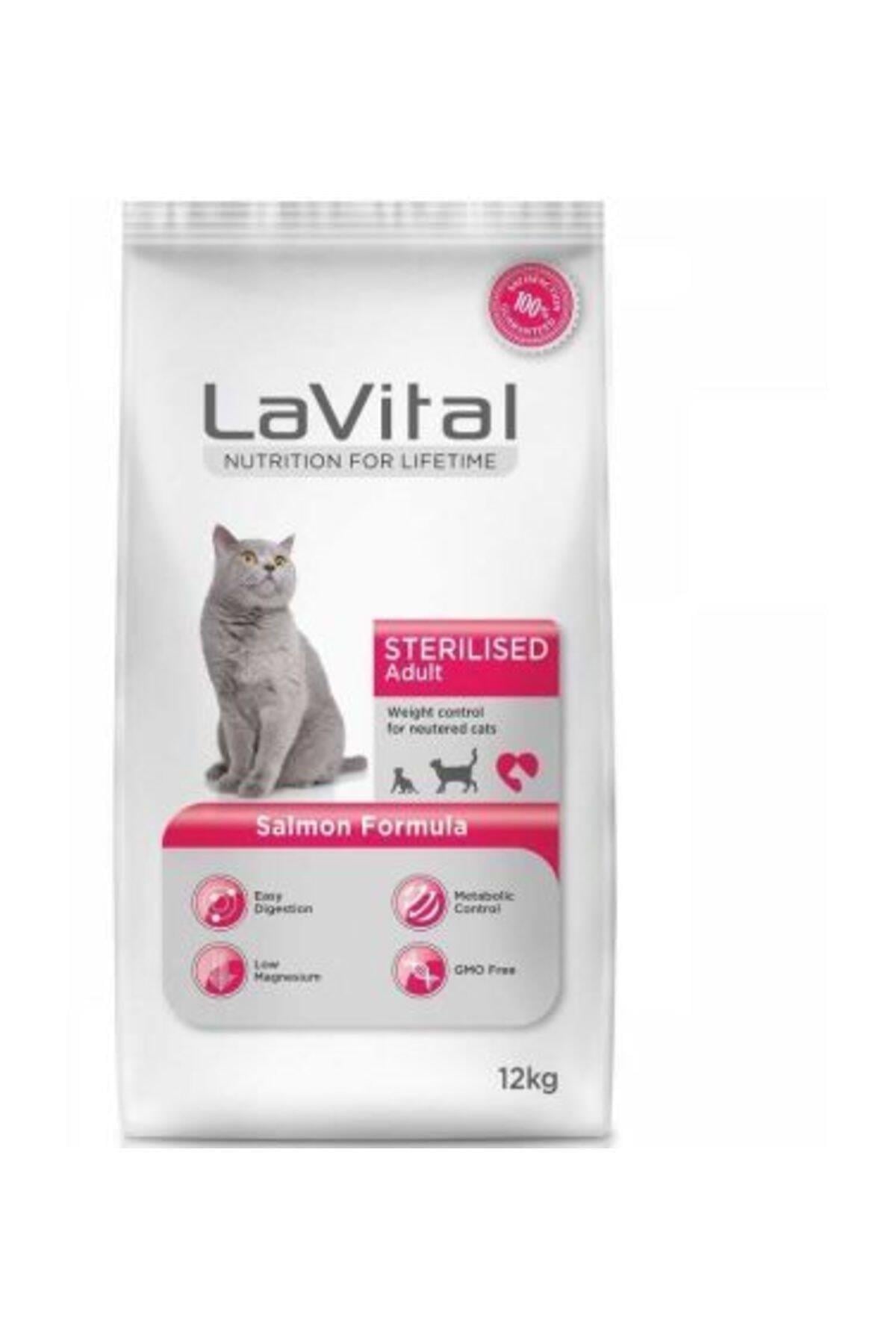 La Vital Adult Sterilsed Somonlu Kısırlaştırılmış Yetişkin Kuru Kedi Maması 12 Kg