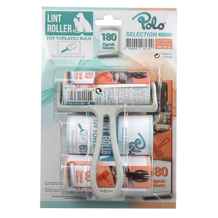 Polo Tüy Toplama Rulosu 60 Yaprak 10Cm+2 Yedek