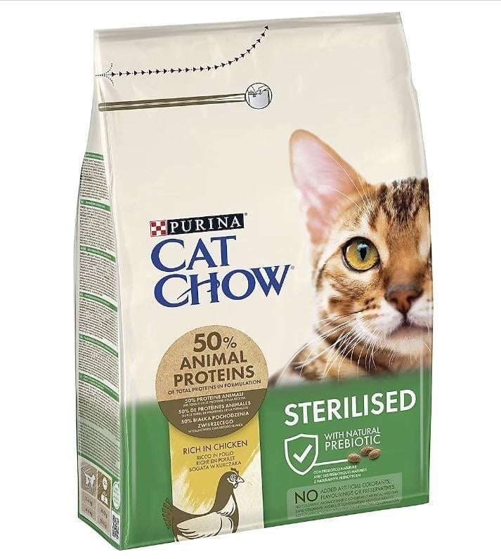 Cat Chow Kısırlaştırılmış Kedi Maması Tavuklu 3 kg
