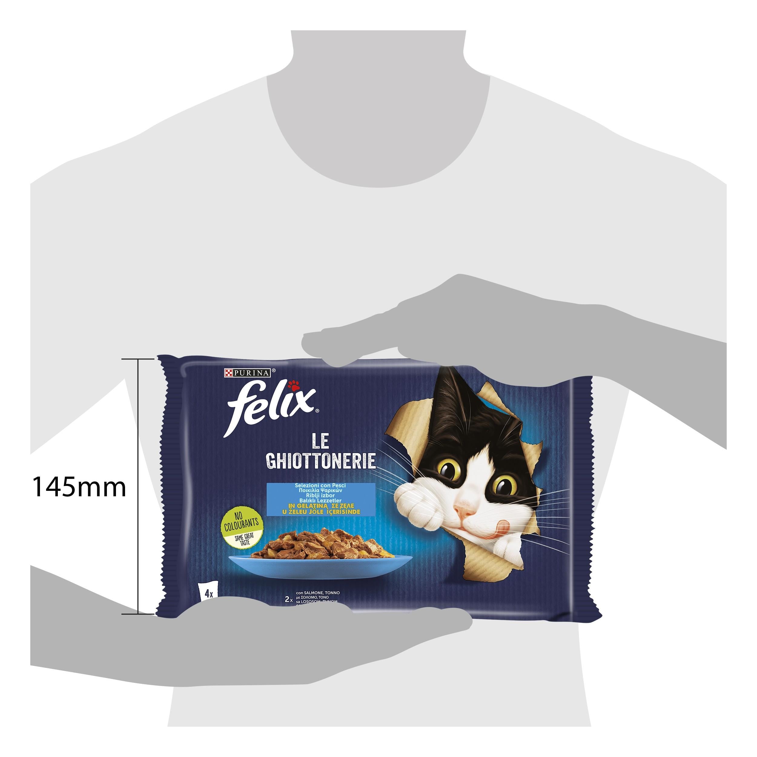 Felix Multi Pouch Yaş Kedi Maması Somonlu Ton Balıklı 4x85 Gr