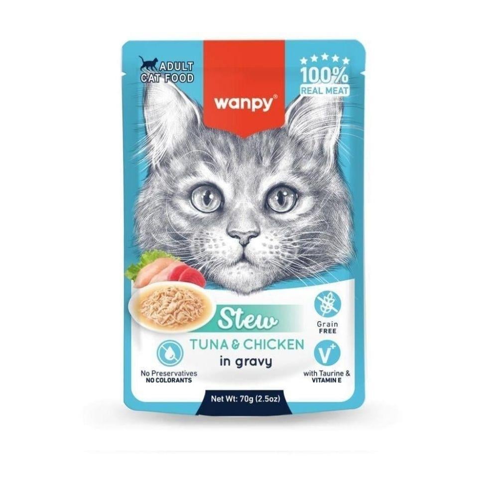 Wanpy Pouch Ton Balıklı Tavuklu Yaş Kedi Maması 70g